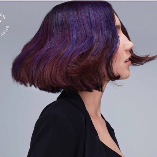 Purple Short Hair with Red undertones